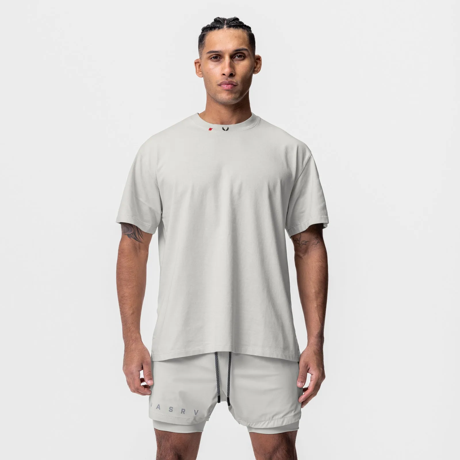 0669. Technical Essentials Relaxed Tee - Stone