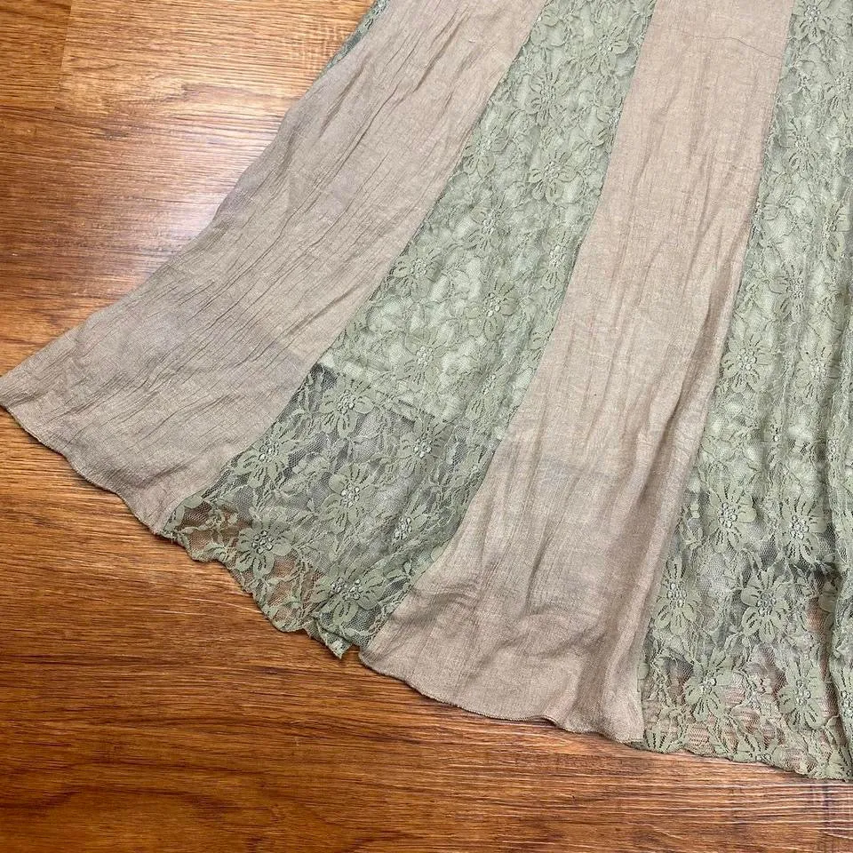 2000s Sand & Sage Maxi Skirt (M-L)
