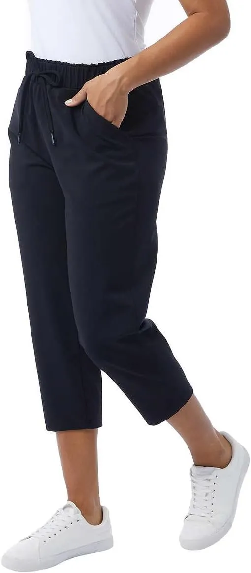 32 Degrees Yoga Pants - Capri for Women - Outdoor Pants with Drawstring