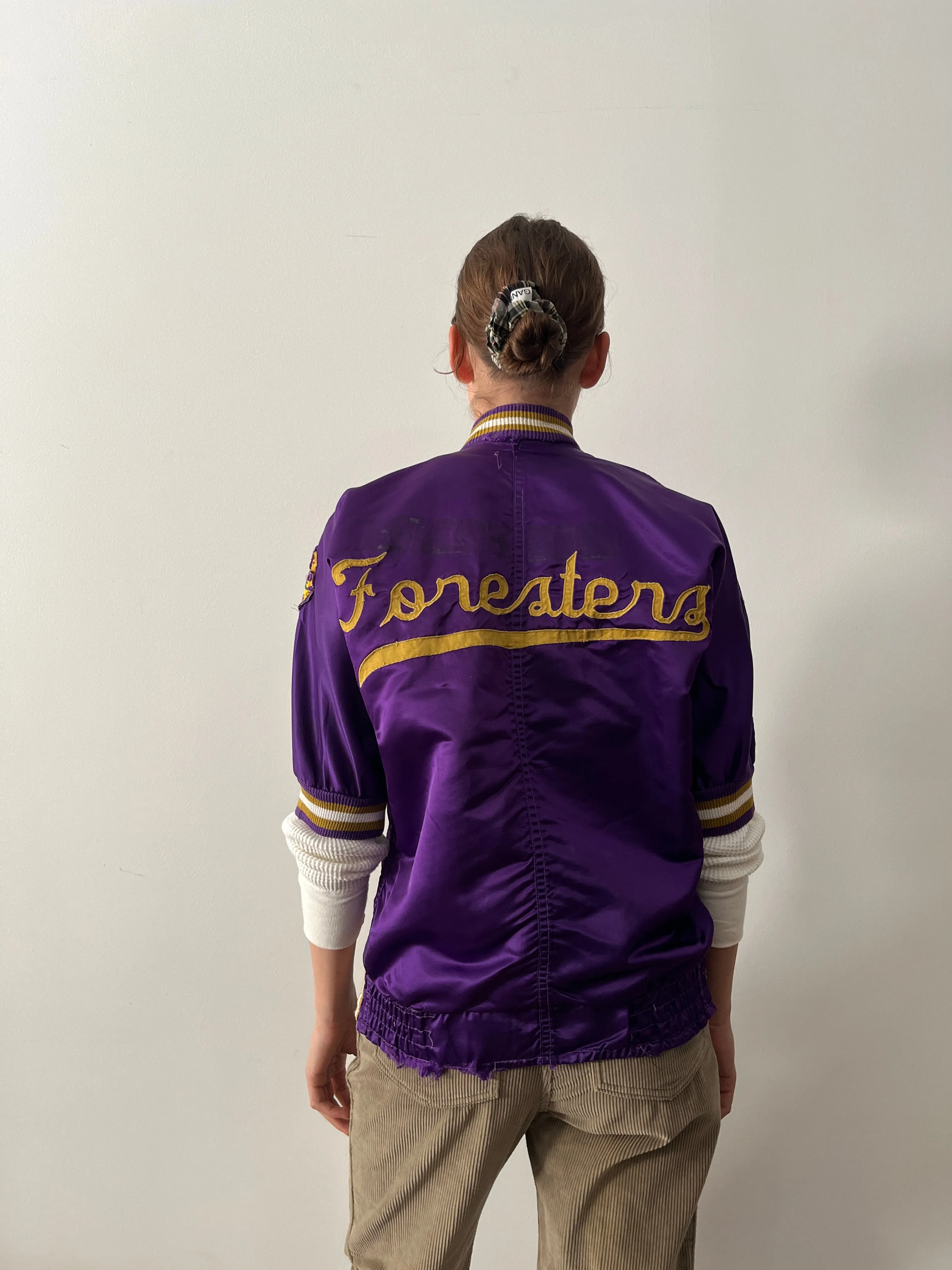 60s Foresters Nylon Warm-Up Athletic Jacket