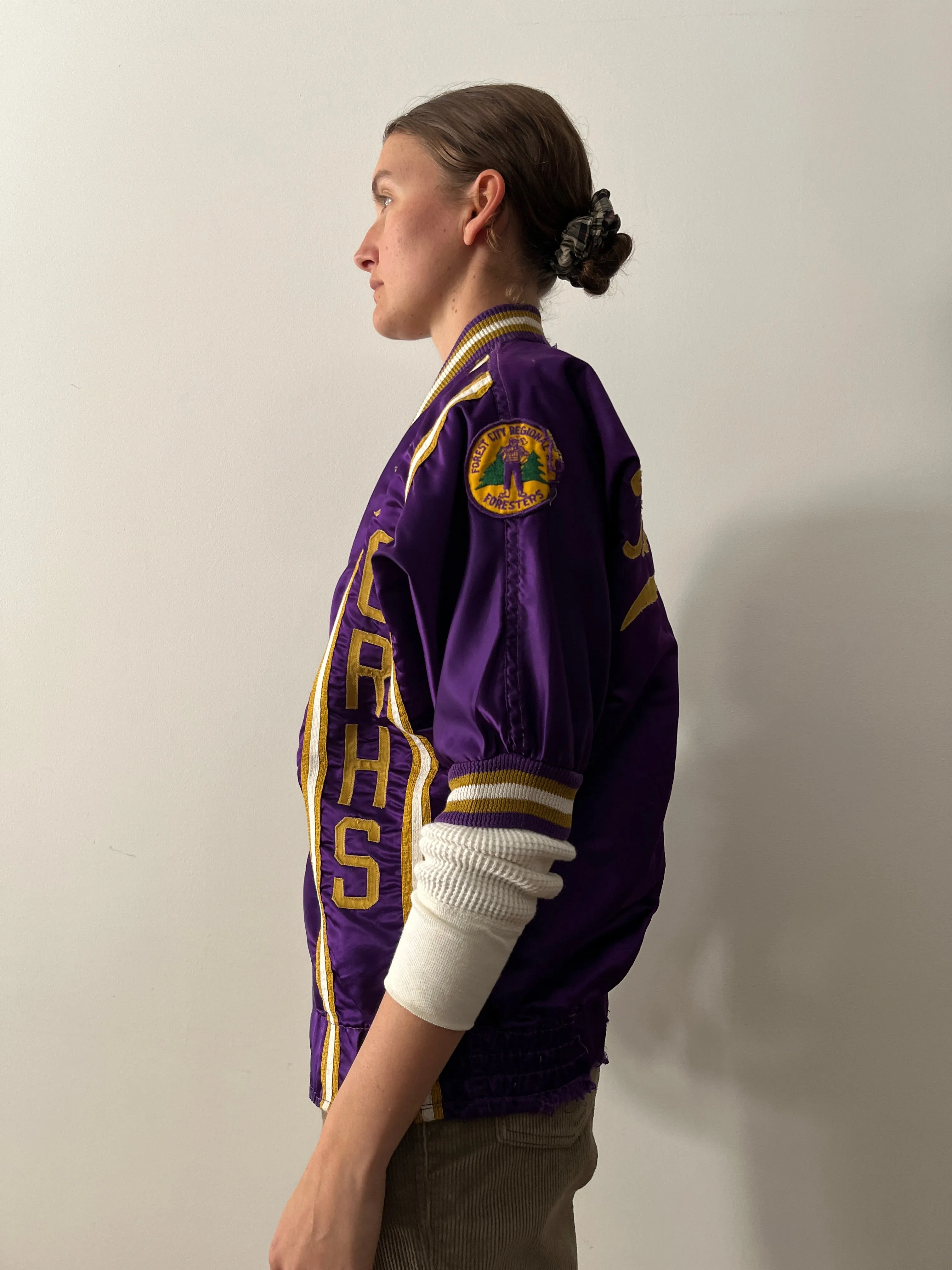 60s Foresters Nylon Warm-Up Athletic Jacket