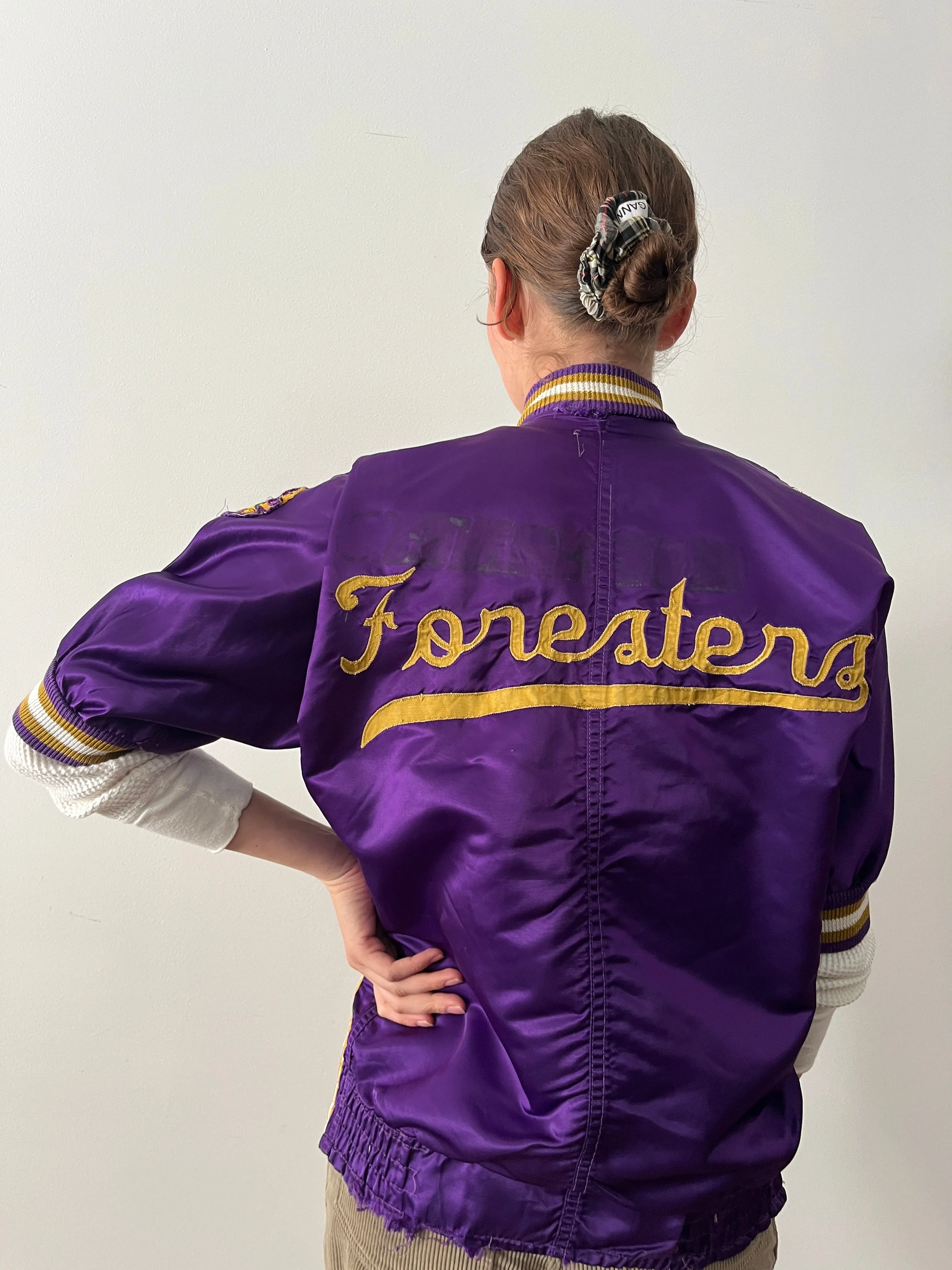 60s Foresters Nylon Warm-Up Athletic Jacket