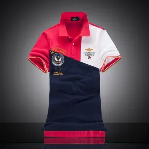 Aeronautica Helicopter Task Force Multicolored Short Sleeve Polo