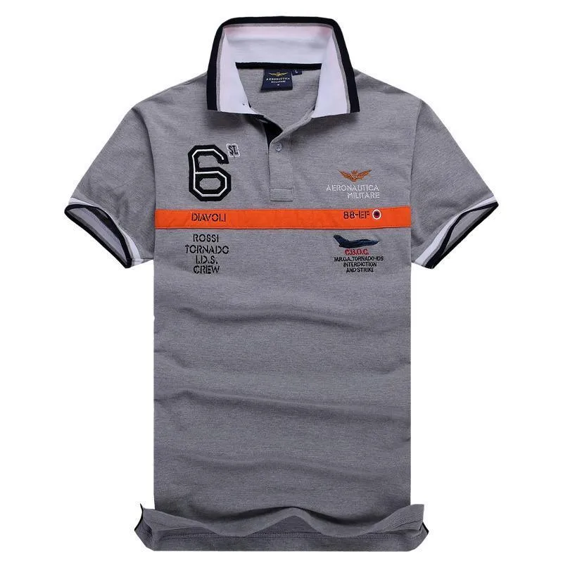 Aeronautica Millitare Rossi Tornado Ash Shortsleeve Polo