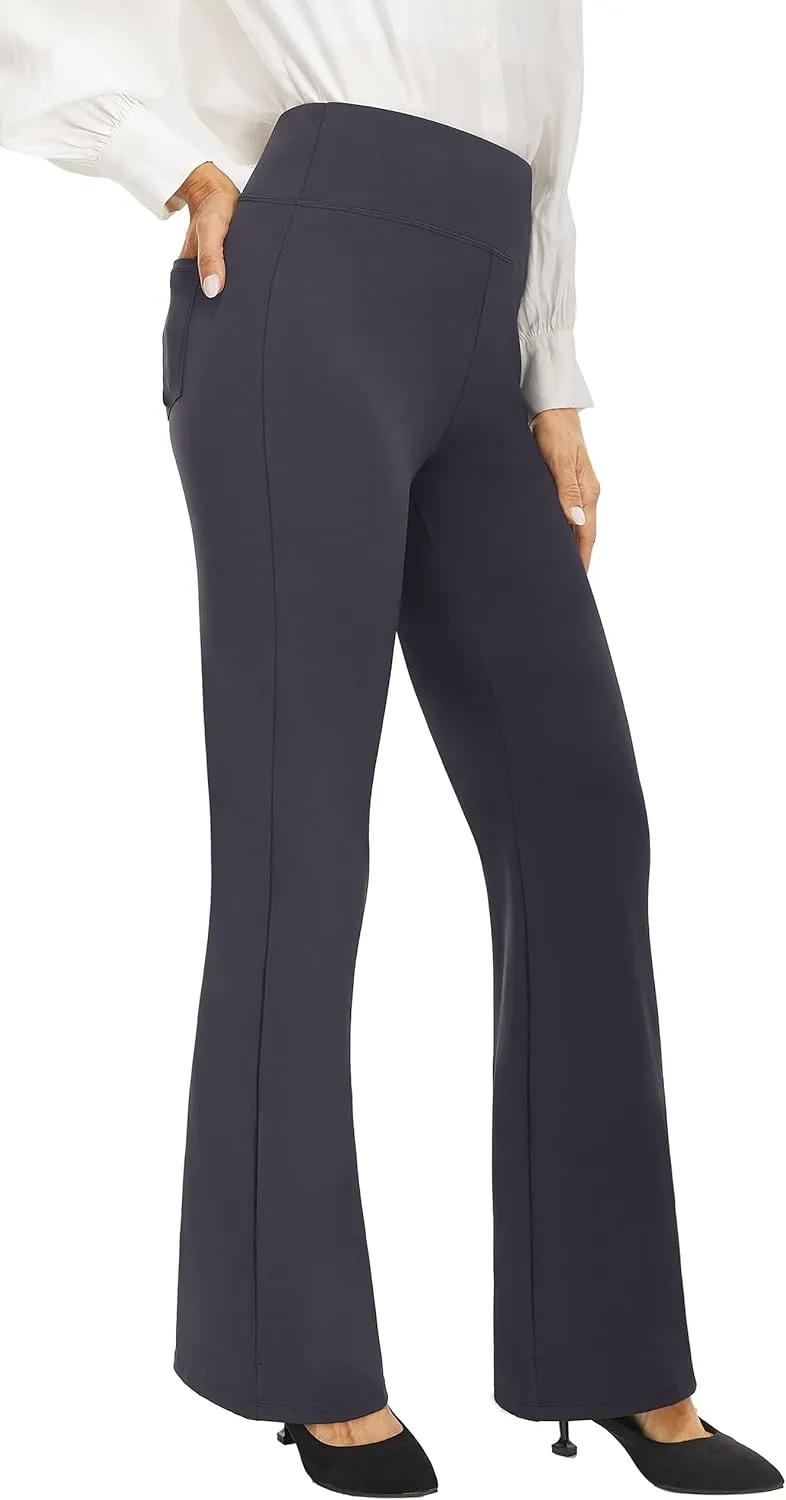 AFITNE Women's Yoga Dress Pants High Waist Pull On Work Pants 2025 Stretchy Office Casual Slacks