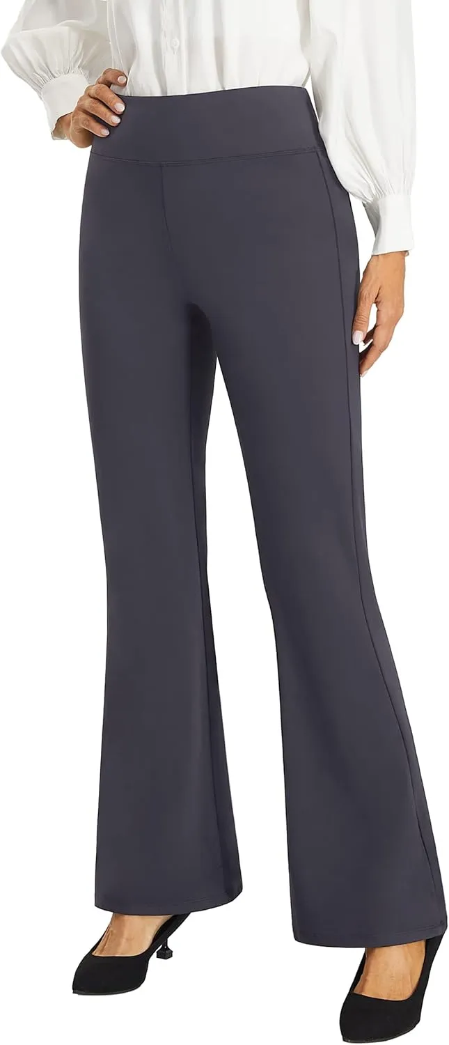 AFITNE Women's Yoga Dress Pants High Waist Pull On Work Pants 2025 Stretchy Office Casual Slacks