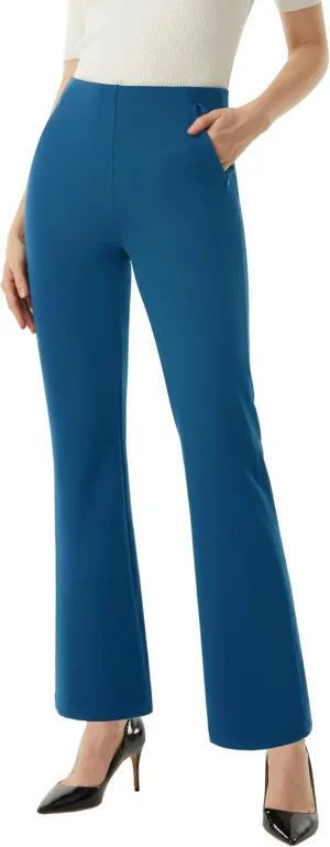 AFITNE Womens Yoga Dress Pants High Waisted Stretchy Straight Leg Business Casual Pants with Pockets Pull On Work Slacks
