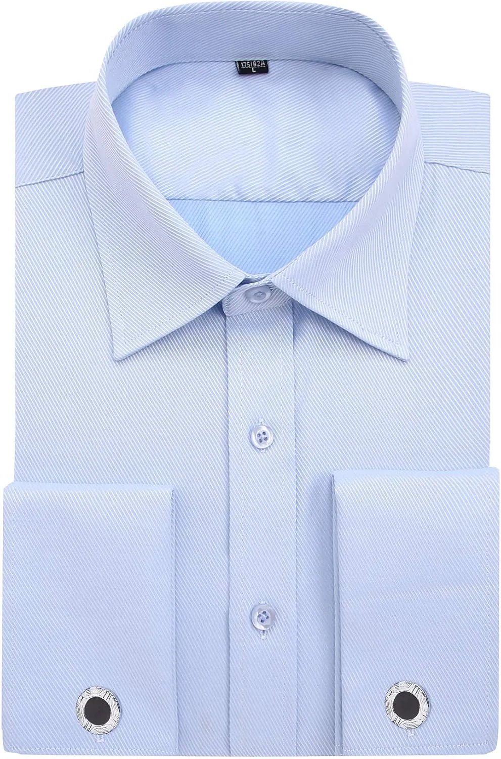 Alimens & Gentle French Cuff Regular Fit Dress Shirts (Cufflink Included)