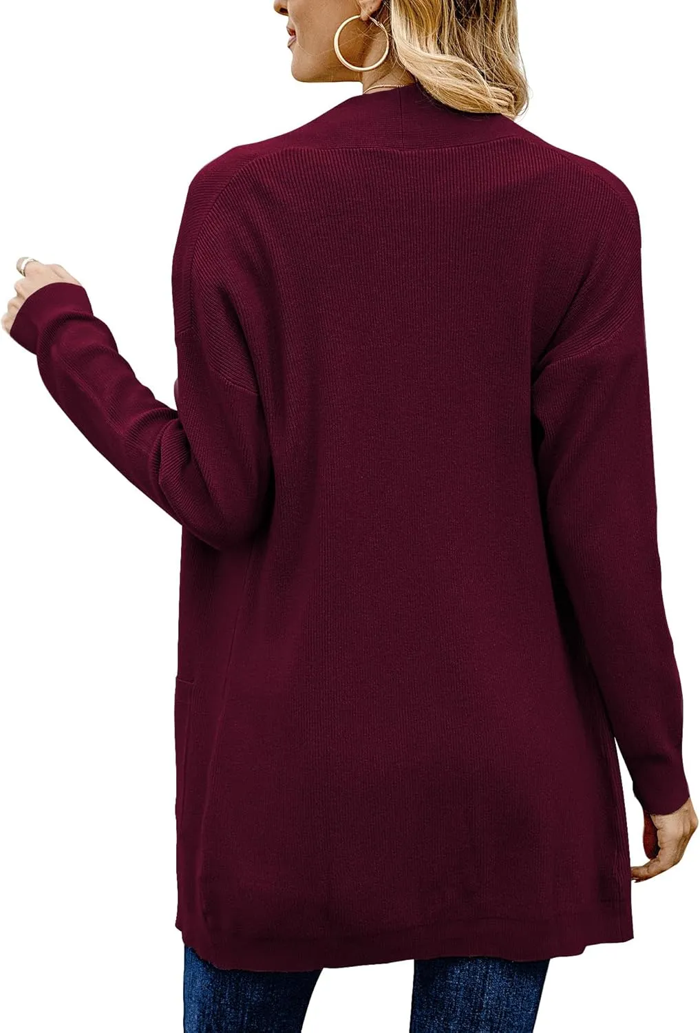 ANIXAY Cardigan Sweaters for Women 2024 Long Sleeve Open Front Knit Outwear Coat Womens Cardigan with Pockets