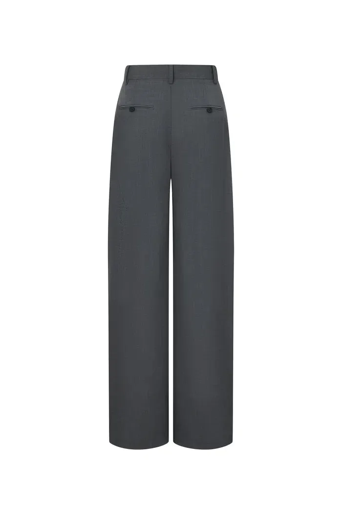 Axel Pleated Pants in Wool Blend