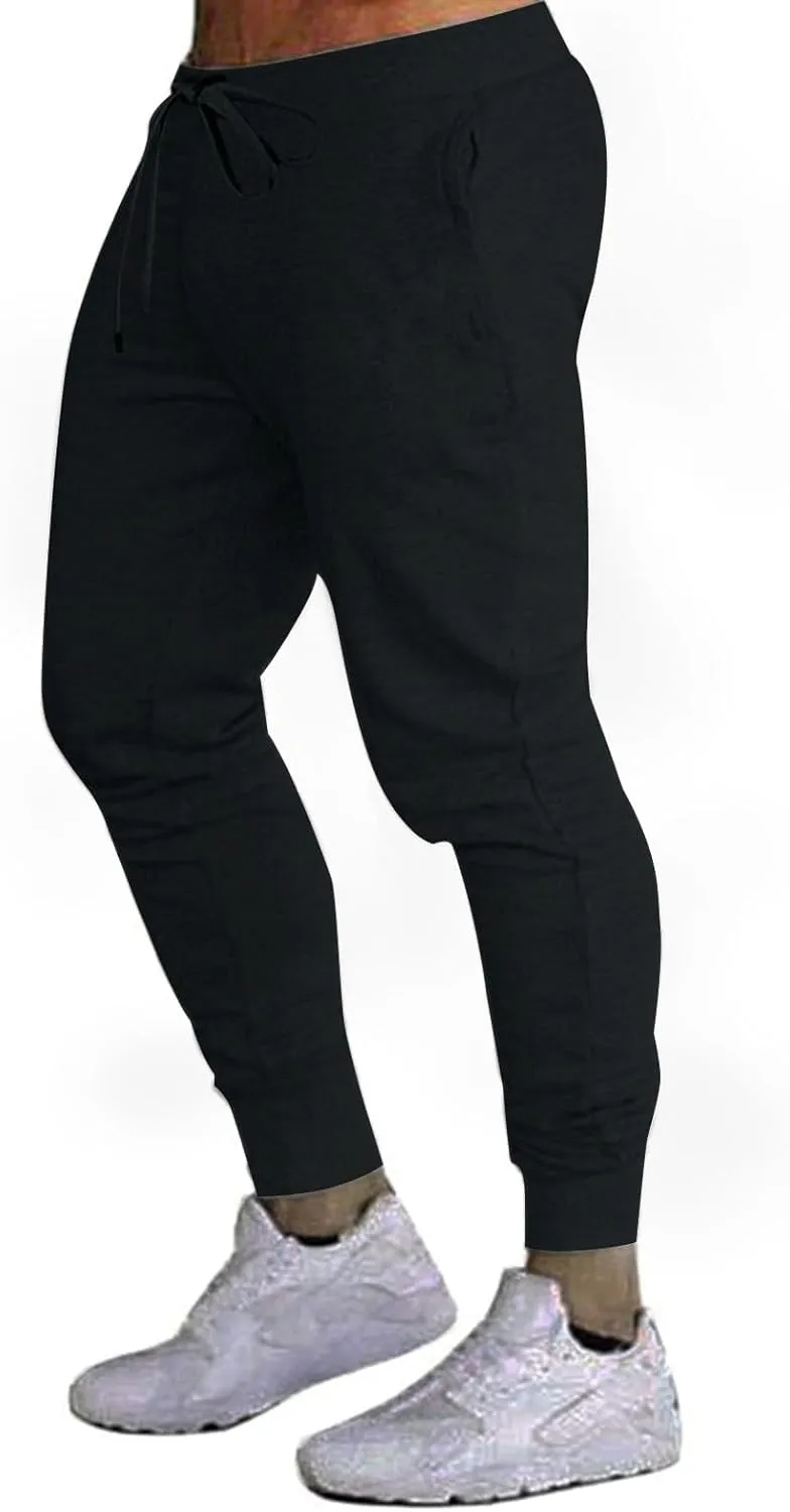 Aymnlox Mens Sweatpants Casual Jogging Pants for Men with Pockets Drawstring Athletic Workout Trousers Hiking Tapered Joggers
