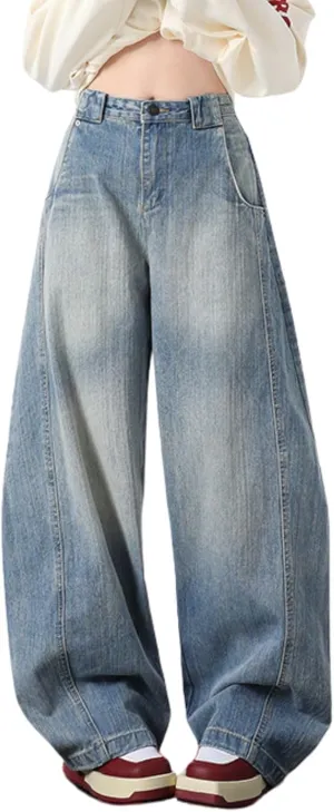 Baggy Jeans for Woman Men High Waisted Barrel Leg Jeans Trendy Boyfriend Denim Pants Vintage Streetwear Clothes