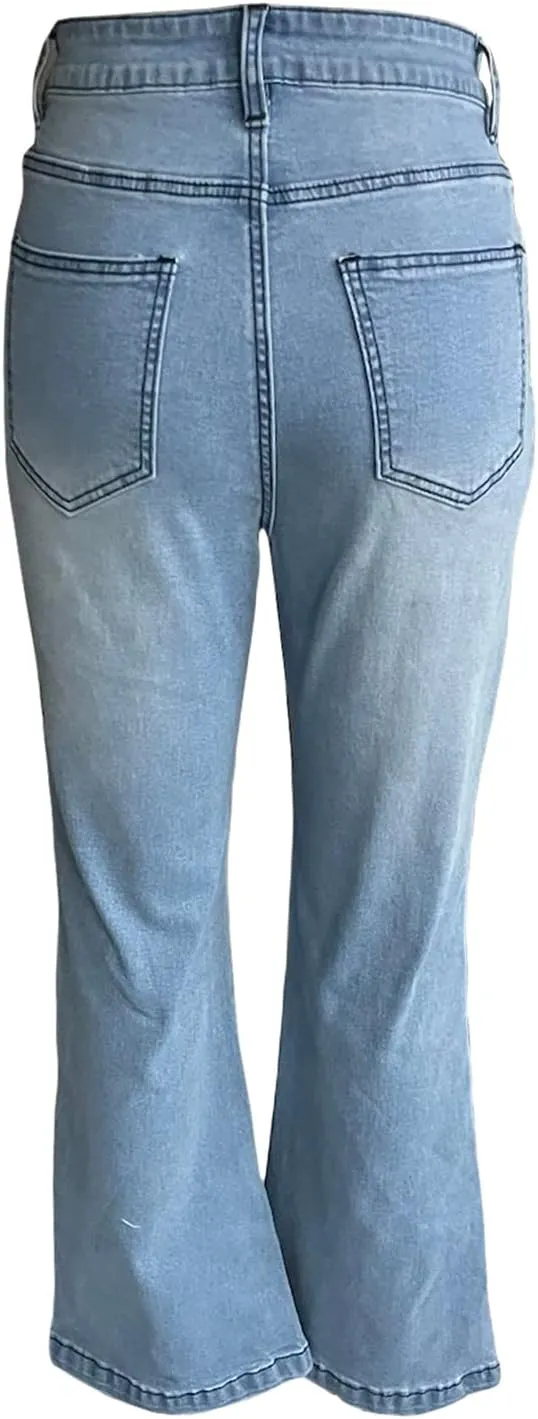 Baggy Jeans for Women High Waist Streetwear Jeans Vintage Wide Leg Straight Denim Pants Womens Casual Trousers