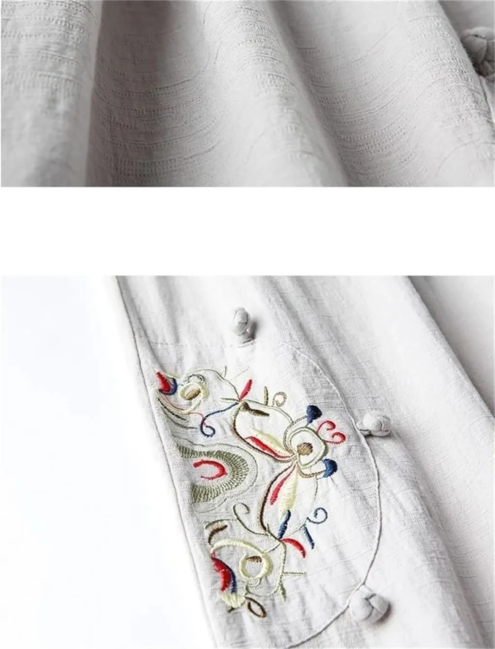 Bciopll 2025 Summer Women Thin Casual Pants Ladies Cotton Linen Pantalons Retro Embroidery Wide Leg Trousers