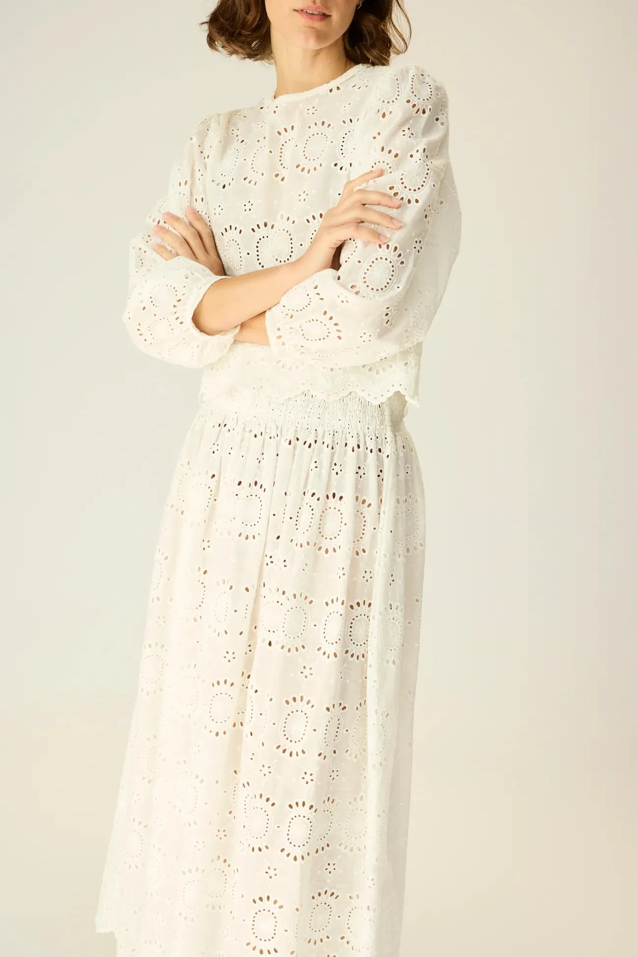 Bella Skirt - Medallion Embroidery