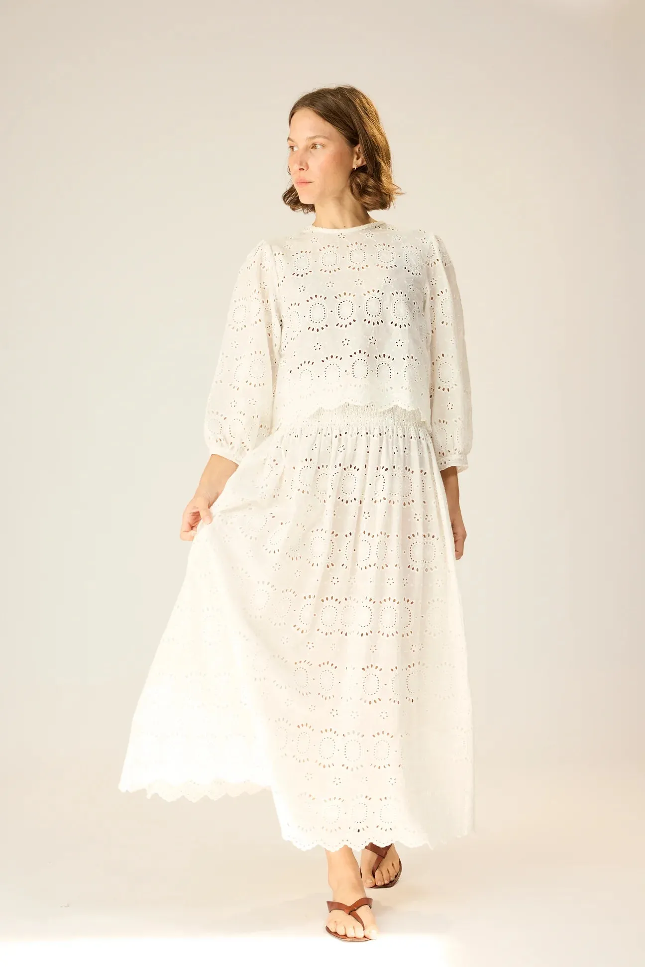 Bella Skirt - Medallion Embroidery