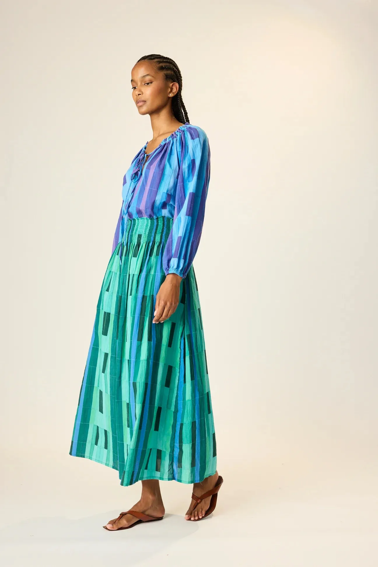 Bella Skirt - Sea Glass Cotton