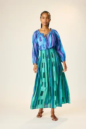 Bella Skirt - Sea Glass Cotton