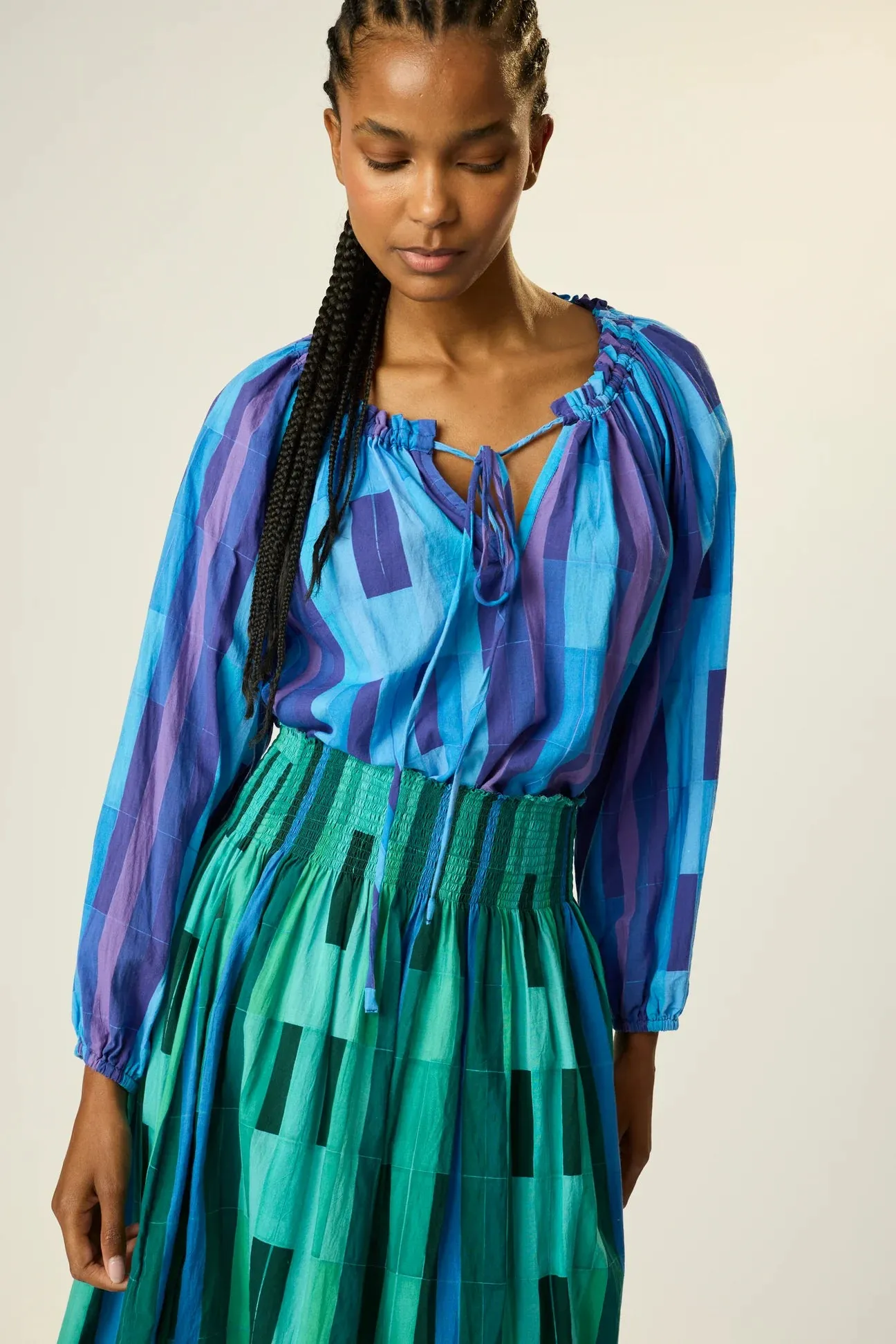 Bella Skirt - Sea Glass Cotton