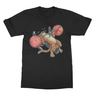Benchpressing ginger cat T-shirt (UK)