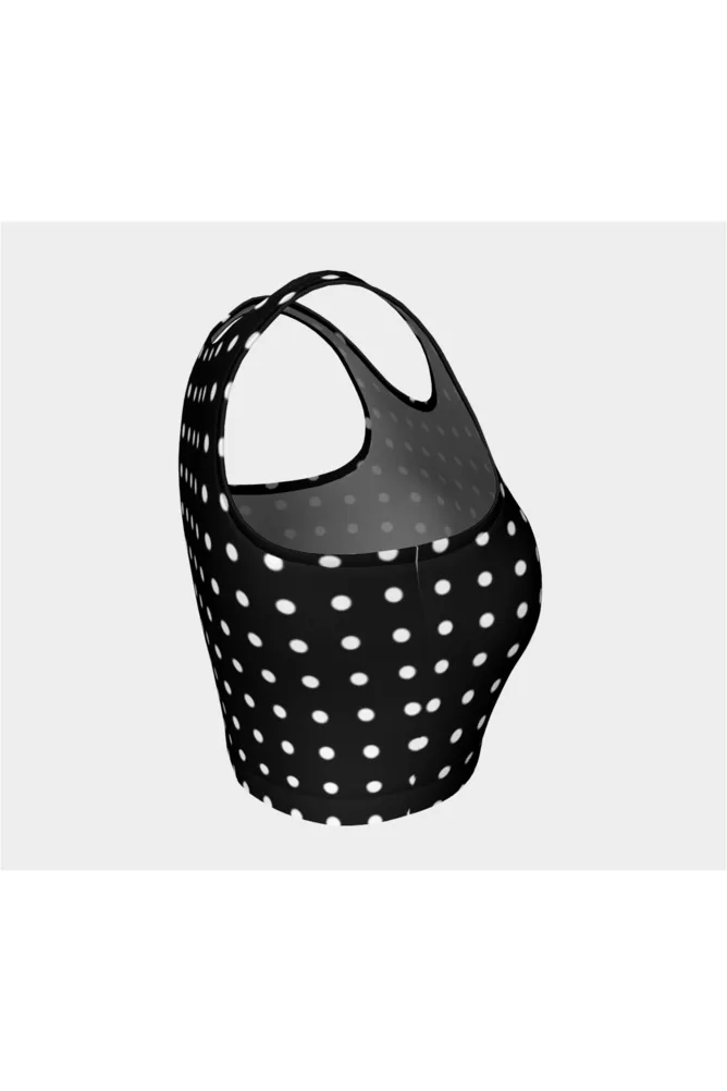 Black and White Polka Athletic Top