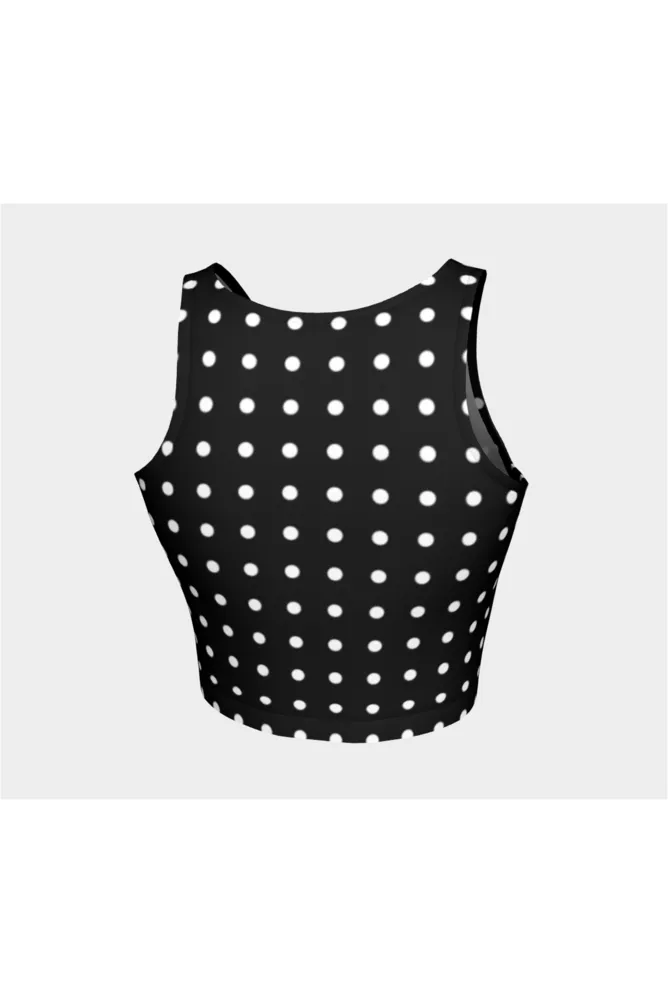 Black and White Polka Athletic Top