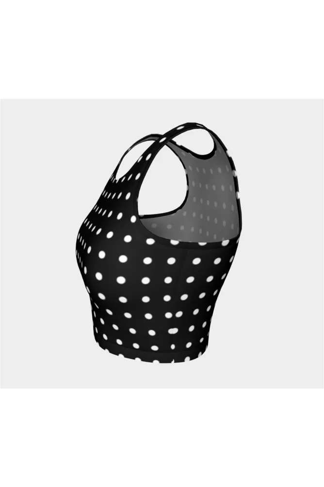 Black and White Polka Athletic Top