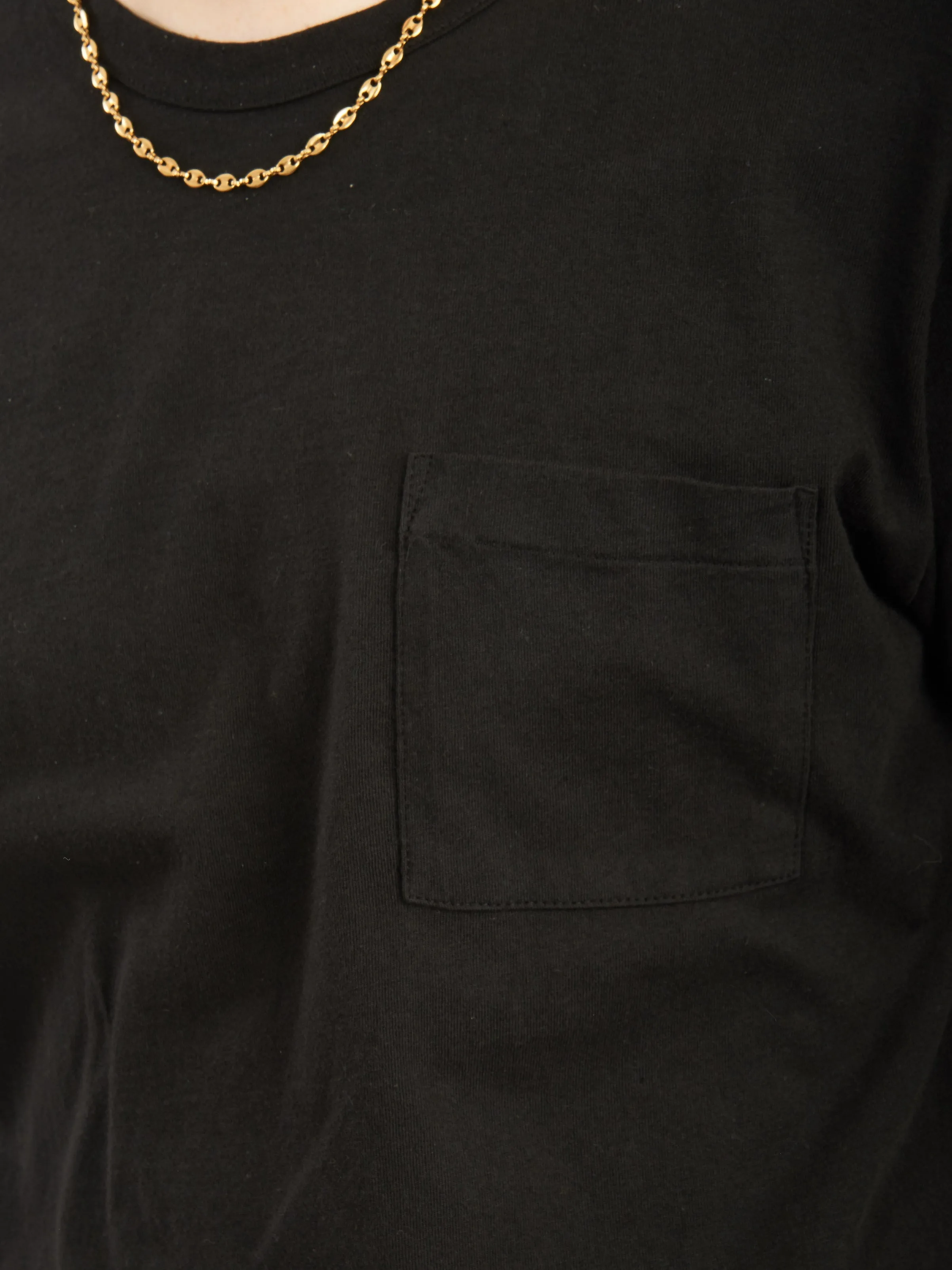 Black L/S Pocket Tee