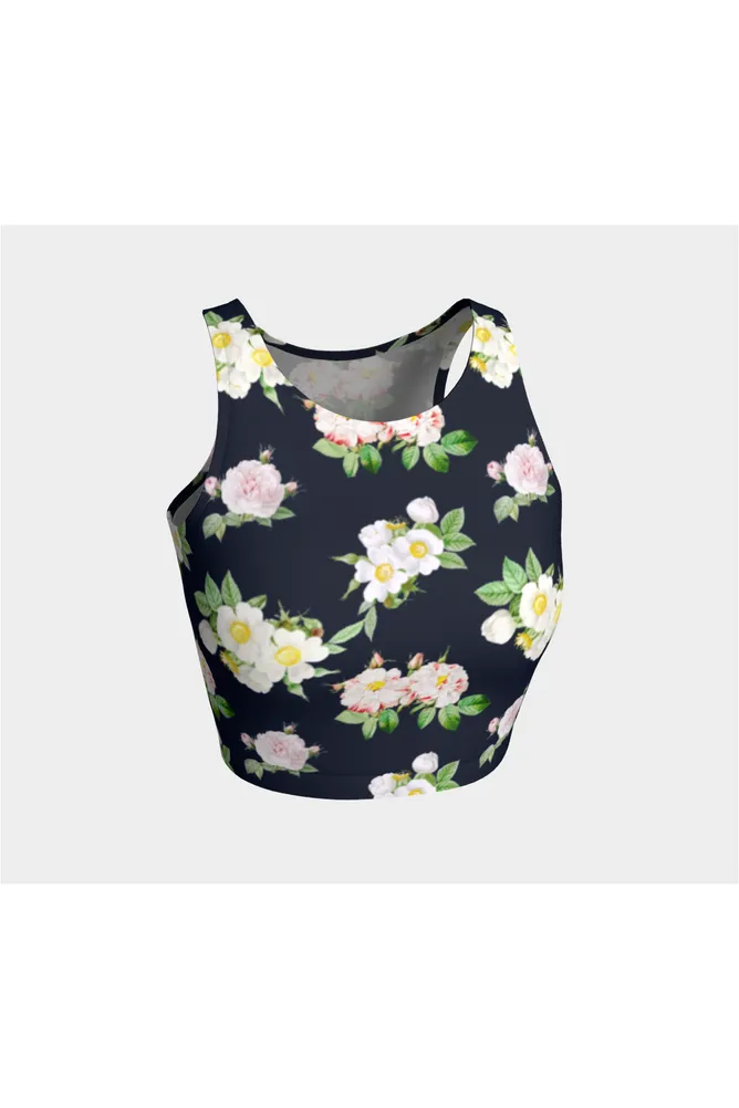 Blue Floral Athletic Top