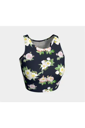 Blue Floral Athletic Top