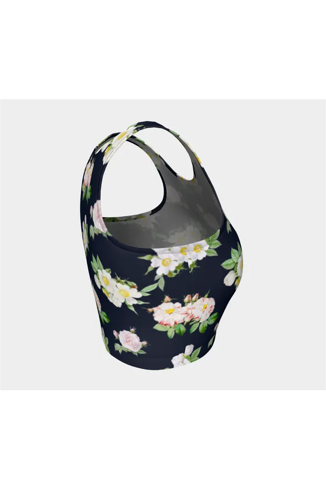 Blue Floral Athletic Top