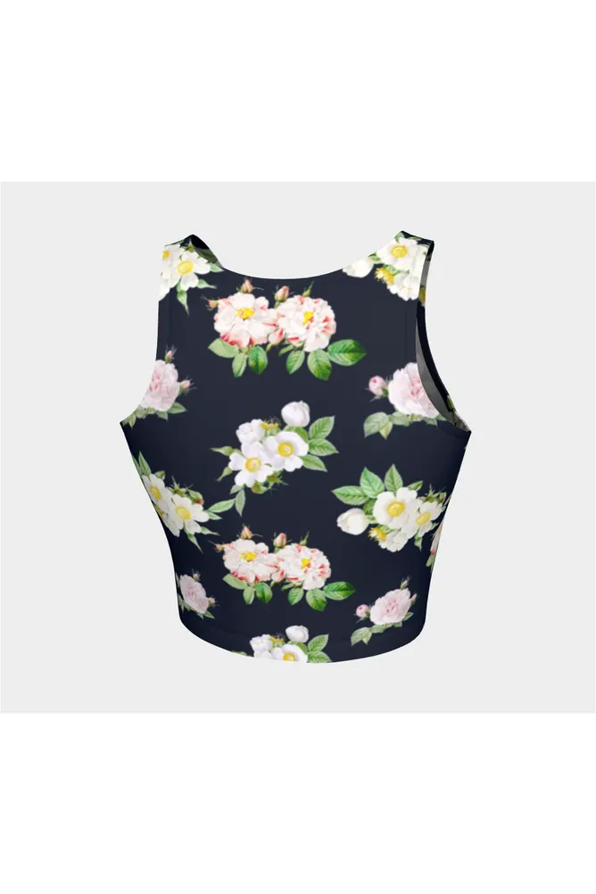 Blue Floral Athletic Top