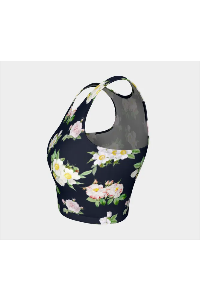 Blue Floral Athletic Top
