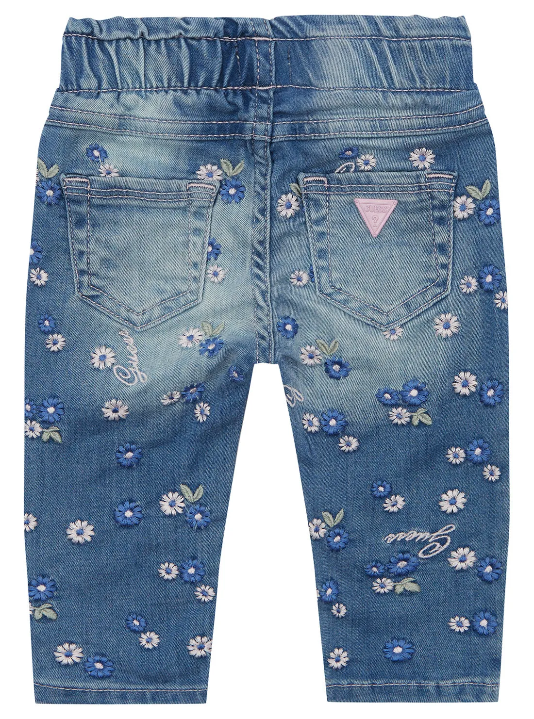 Blue Petite Flower Denim Shorts (0-18M)