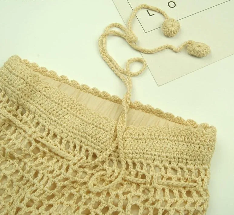 Bohemian Crochet Knitted Long Maxi Skirt