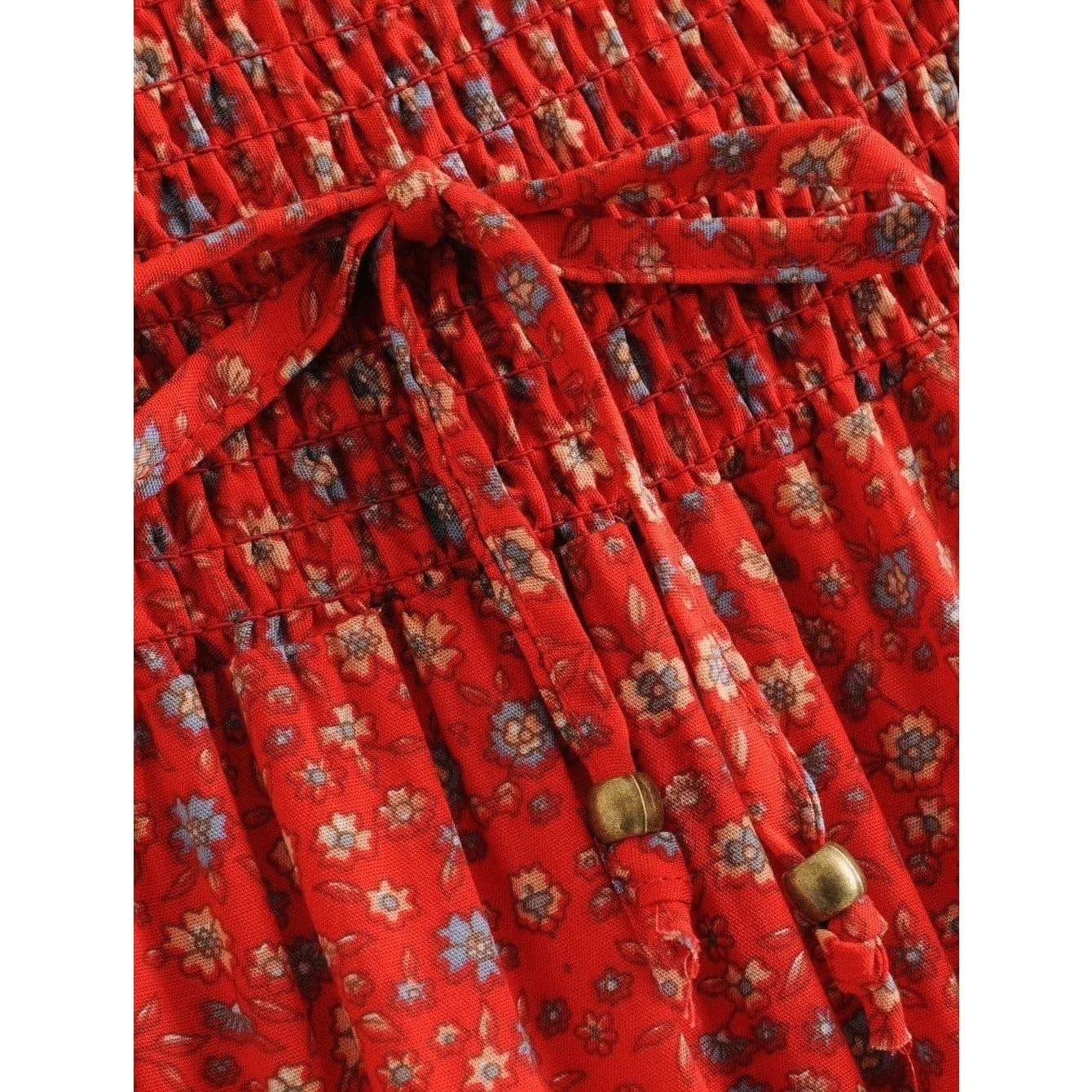 Bohemian Floral Midi Skirt