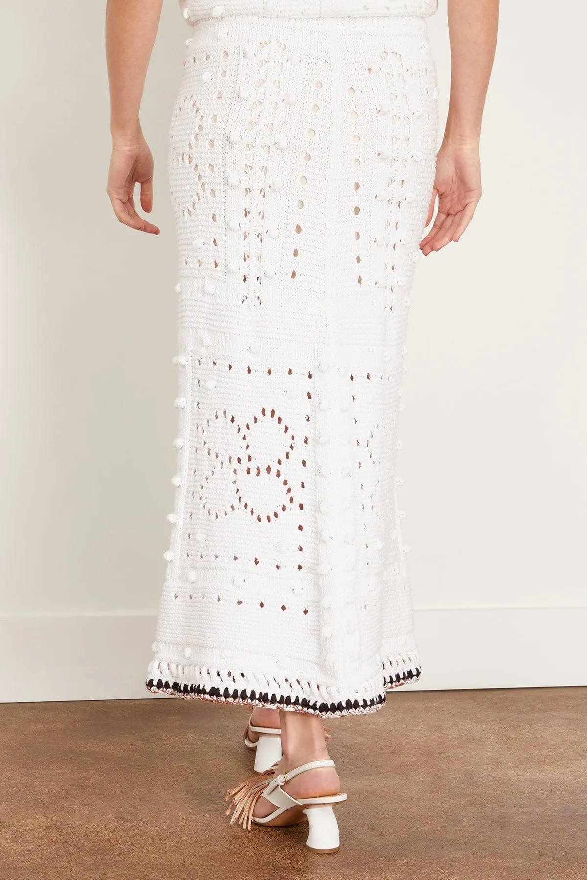 Bohemian Mood Skirt in Pure White