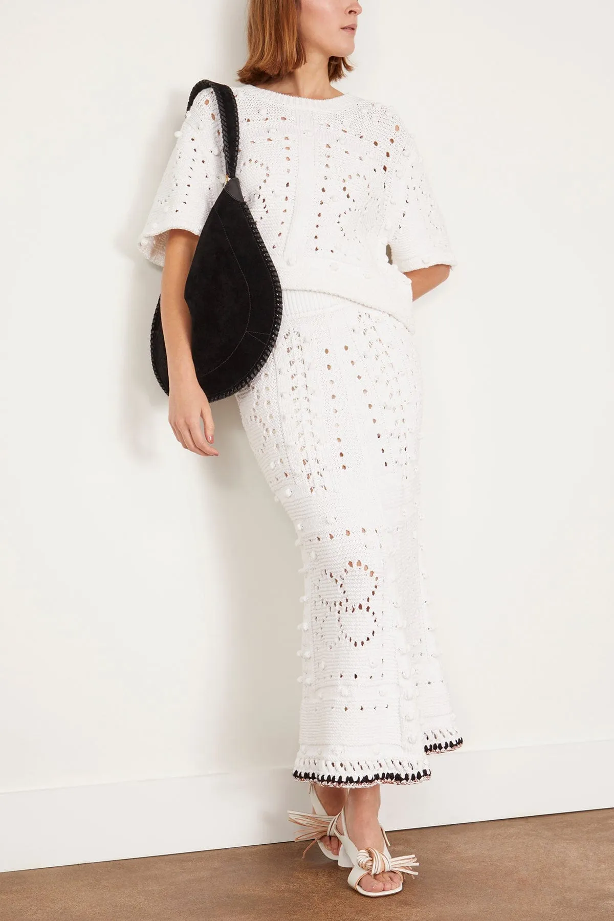 Bohemian Mood Skirt in Pure White