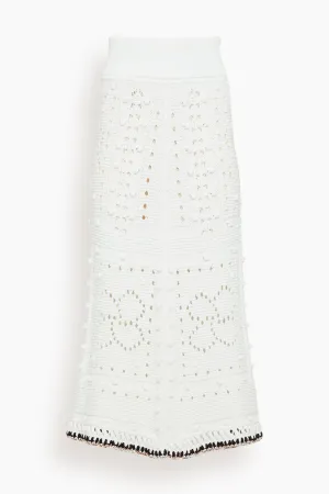 Bohemian Mood Skirt in Pure White