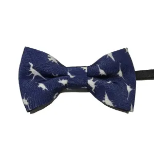 Boys Adjustable Bow Tie - Dinosaurs, Navy