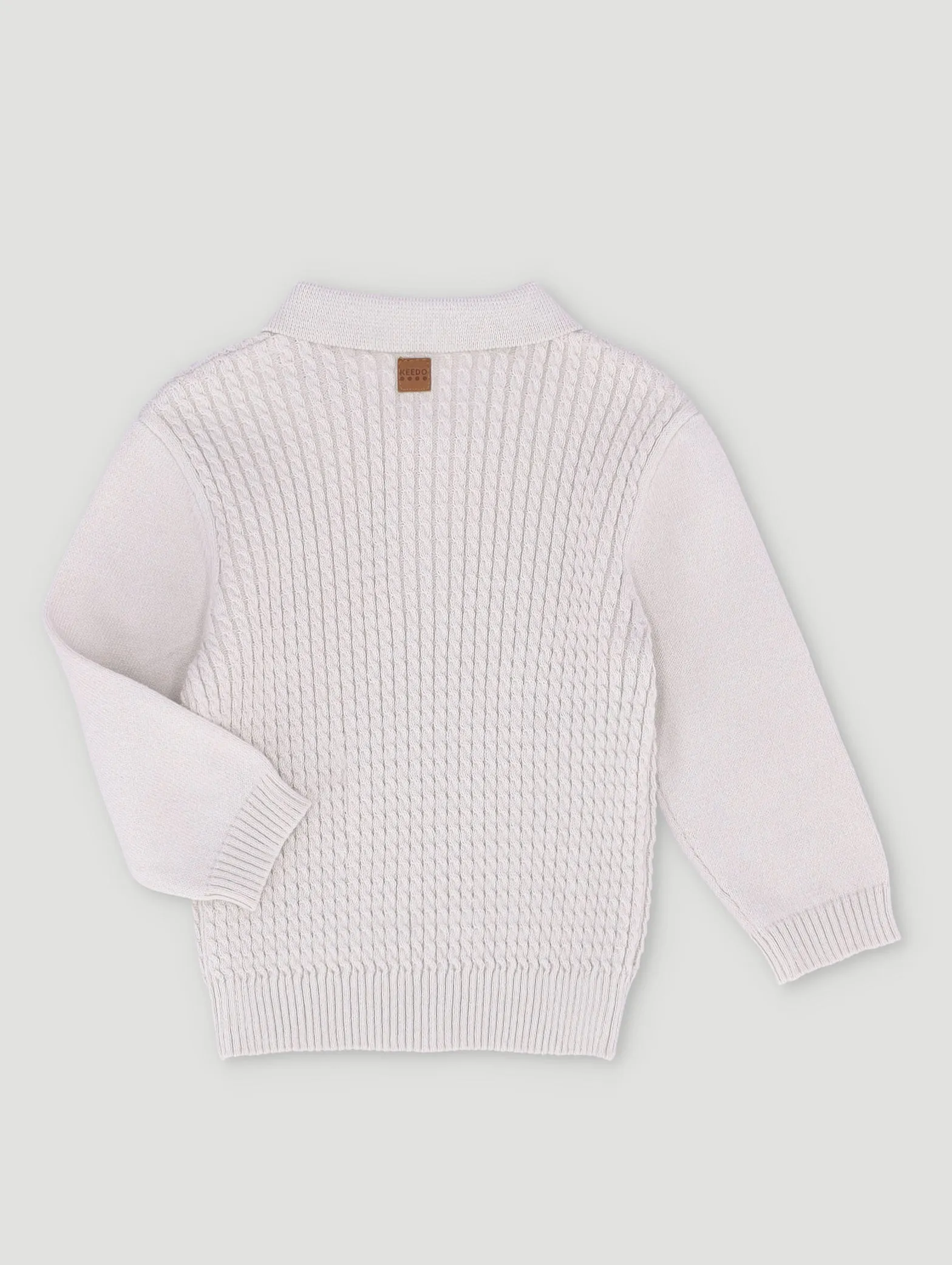 Boys Cable Knit Smart Polo