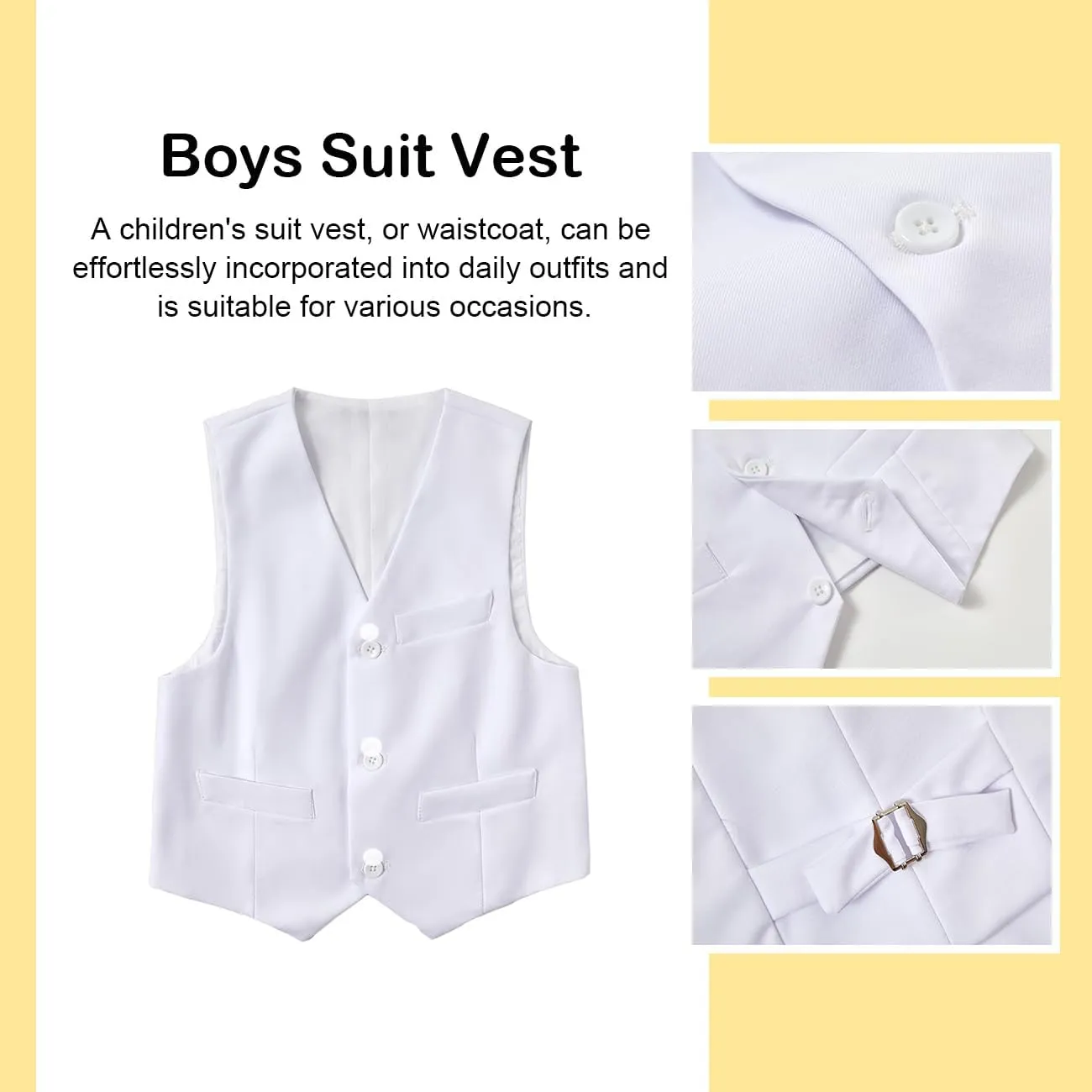 Boys Suit, Kids Formal Tuxedos for Boy Vest and Pants Set, Teen Boys Dress Clothes for Wedding