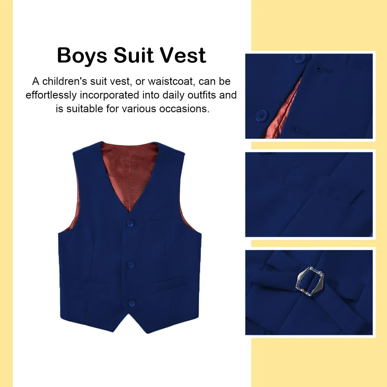 Boys Suit, Kids Formal Tuxedos for Boy Vest and Pants Set, Teen Boys Dress Clothes for Wedding