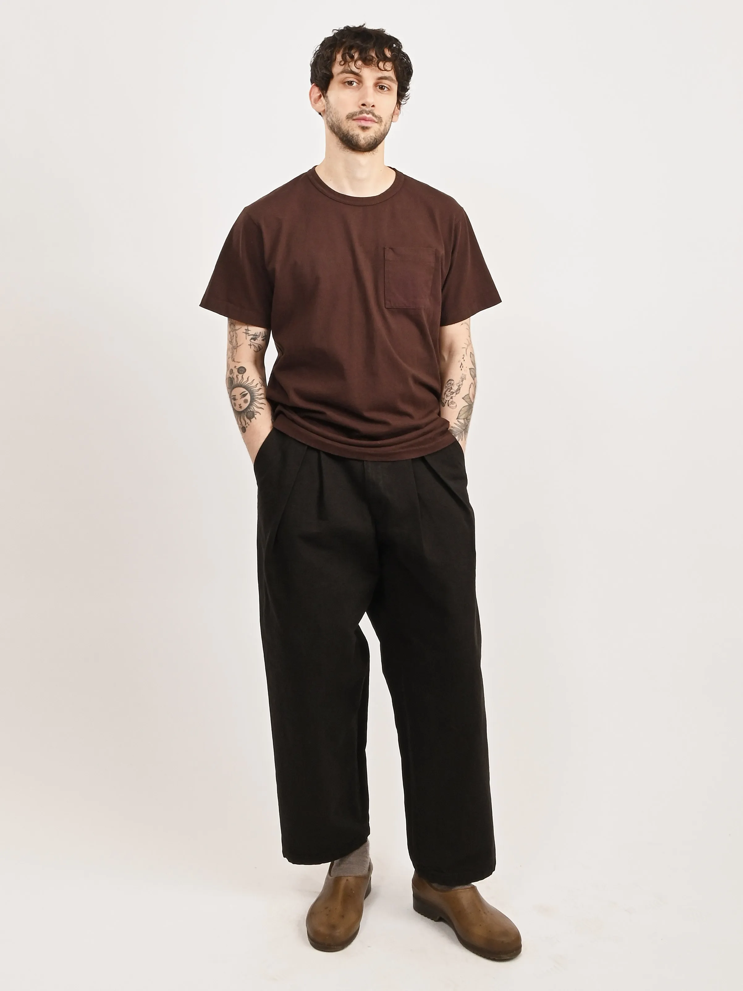Brown Single Pocket Tee