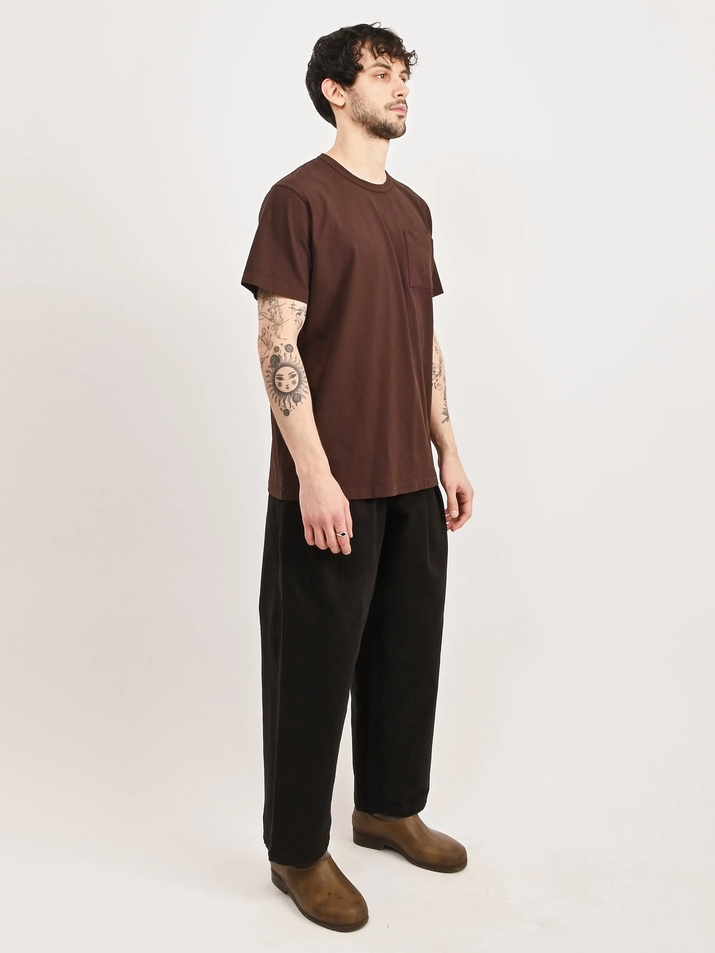 Brown Single Pocket Tee