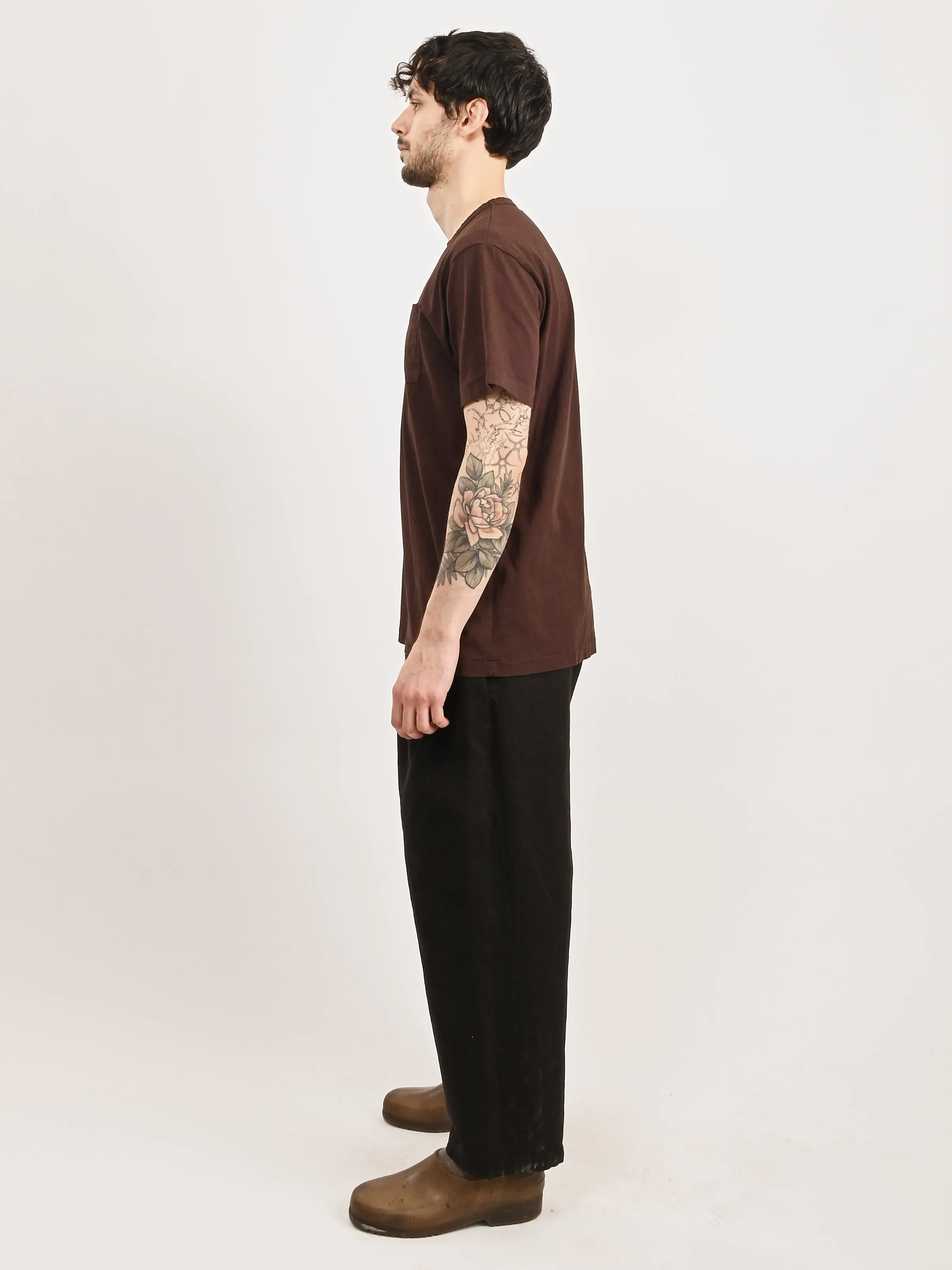 Brown Single Pocket Tee