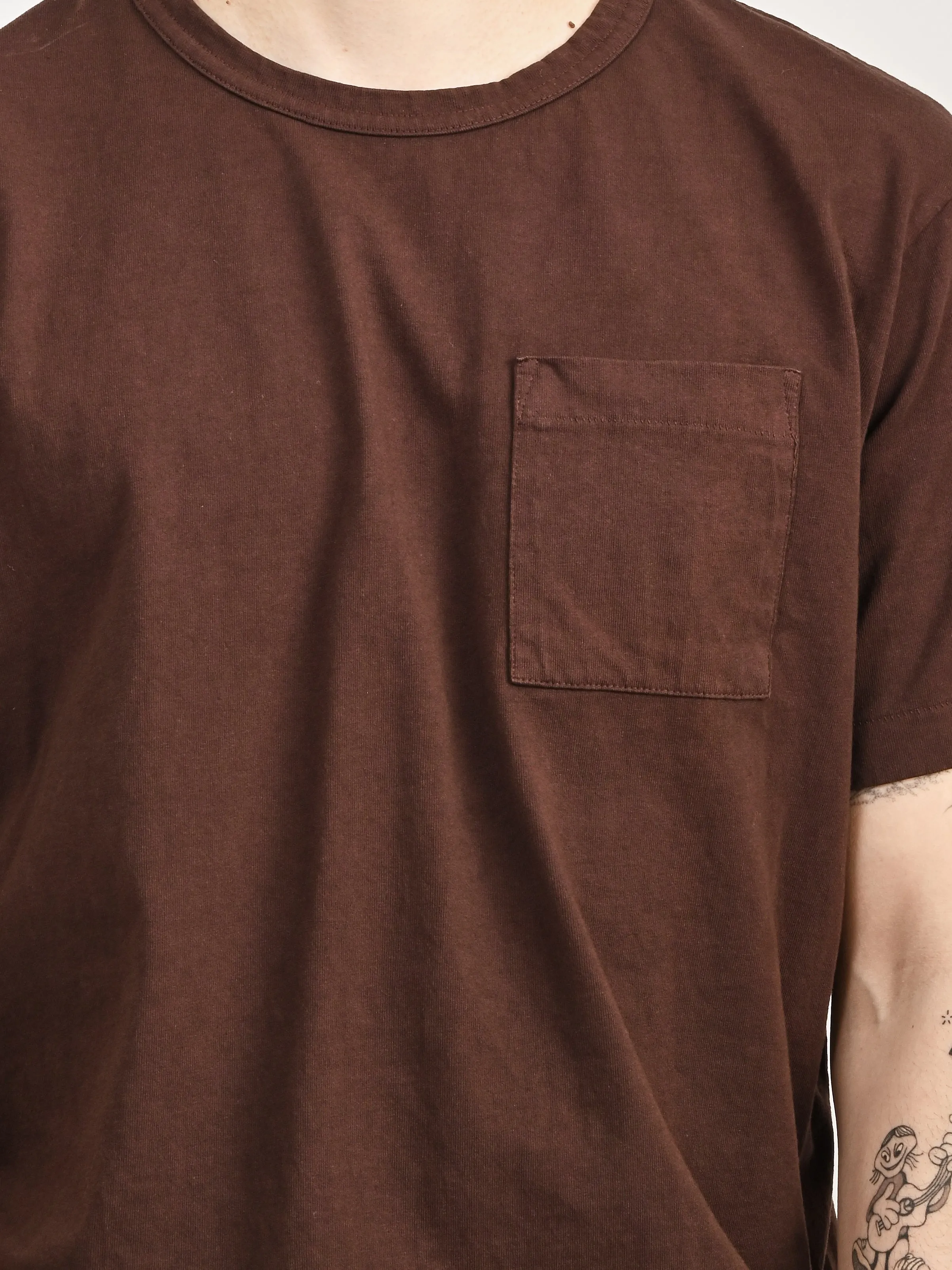 Brown Single Pocket Tee
