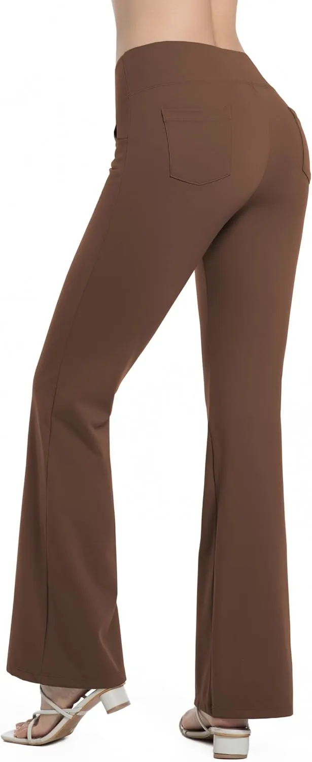 BUBBLELIME 29"/31"/33"/35"/37" Women's High Waist Stretchy Bootleg Yoga Pants Workout Pants with Out Pockets