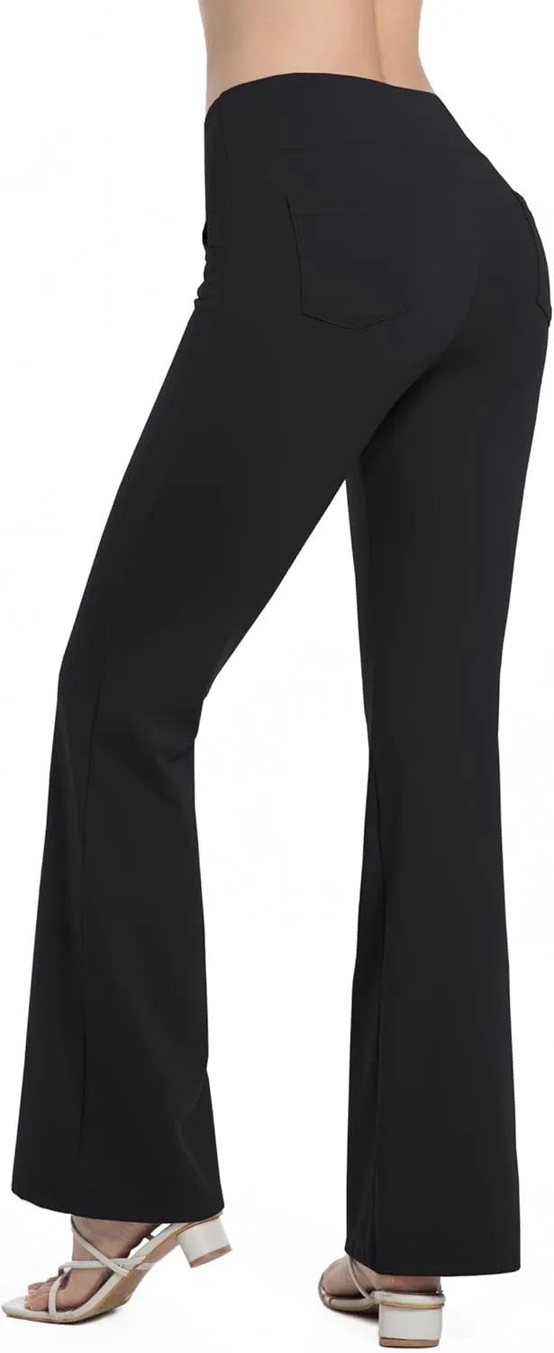 BUBBLELIME 29"/31"/33"/35"/37" Women's High Waist Stretchy Bootleg Yoga Pants Workout Pants with Out Pockets