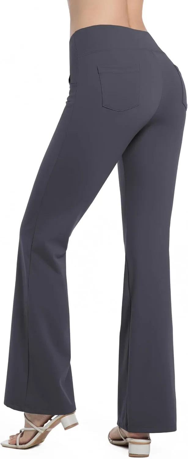 BUBBLELIME 29"/31"/33"/35"/37" Women's High Waist Stretchy Bootleg Yoga Pants Workout Pants with Out Pockets